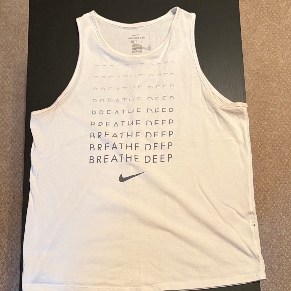 Nike Women’s White Breathe Deep Tank Top - Size M